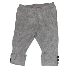 ⭐️3/$20 Unisex Carter's Gray Leggings with button accent on cuff Size 6 Months